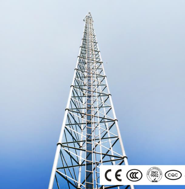 CCTV παρακολούθηση πόλου για την εξωτερική ασφάλεια, ισχυρός πύργος από χάλυβα ανέμου
